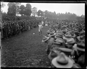 A running race at the New Zealand Division sports day during World War I
