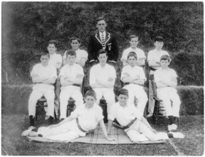 Cricket team from Croydon School, Days Bay, Eastbourne, Lower Hutt