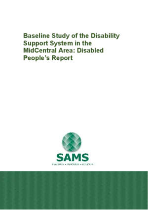 Baseline study of the disability support system in the MidCentral area. Disabled people's report.