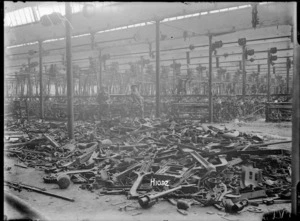 French factory machinery destroyed during World War I, Beauvois, France