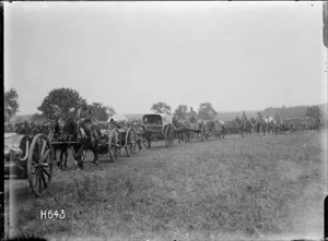Winners' parade at the New Zealand Infantry Brigade horse show, France