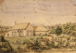Arden, Hamar Humphrey 1815-1895 :[Arden's house at Bell Block, New Plymouth, ca 1860]
