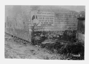 A salvage notice in World War I