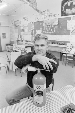 Roger Marshall of Wainuiomata primary school - Photograph taken by John Nicholson