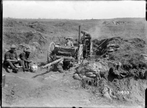 Soldiers preparing food, 1000 yards of the front line, Colincamps, France