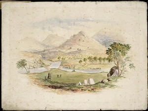 Artist unknown :[Military camp, Waikato or Taranaki. 1860s?]