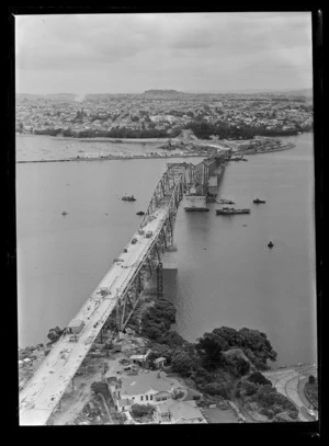 Auckland Harbour Bridge, Waitemata Harbour and Northcote, North Shore City