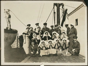 Staff on the deck of HMHS Salta