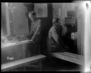 The New Zealand signals office near the Western Front, World War I