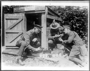 Testing water supply points in France during World War I