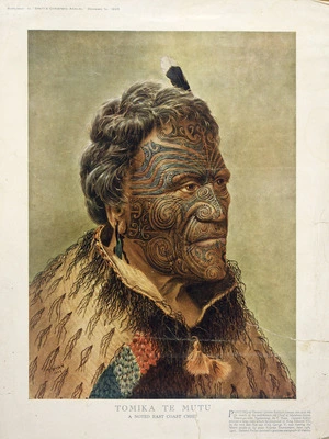 Robley, Horatio Gordon 1840-1930 :Tomika Te Mutu; a noted East Coast chief. T. Ryan. [Auckland] 1925.