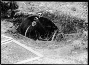 New Zealand howitzer gun emplacement, Western Front