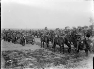 Artillery transport awaiting inspection, Bus-les-Artois
