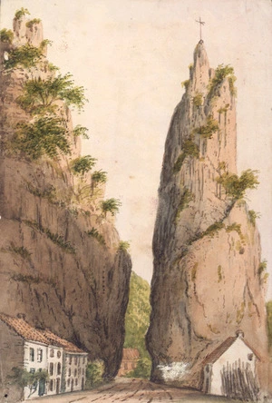 Gold, Charles Emilius 1809-1871 :Rocher Bayard, Duraut-sur-Meuse, Belgique. [ca 1865?]
