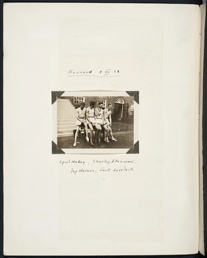 Photograph showing Jack Lovelock with other athletes at Harvard University