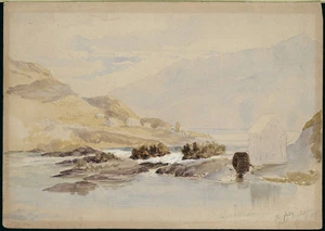 Barraud, Charles Decimus, 1822-1897 :The Falls, Lake Wakatipu. April 1871.