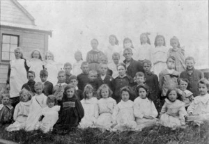Group photograph of children from Wainuiomata School