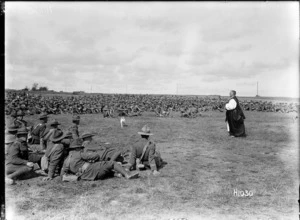 A New Zealand Brigade church service in France, World War I