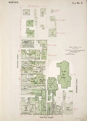 After the earthquake; Napier, map of Block No.2