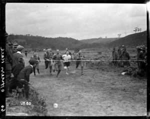 The finish of the officers' race, England