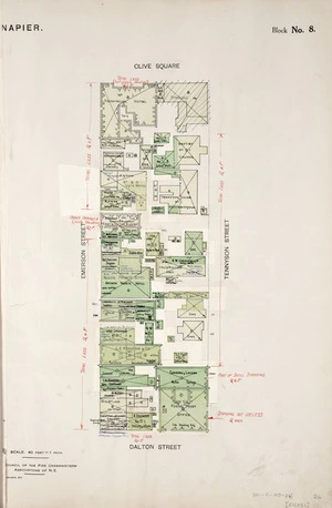 After the earthquake; Napier, map of Block No.8