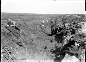 New Zealand troops in the support line at the Western Front