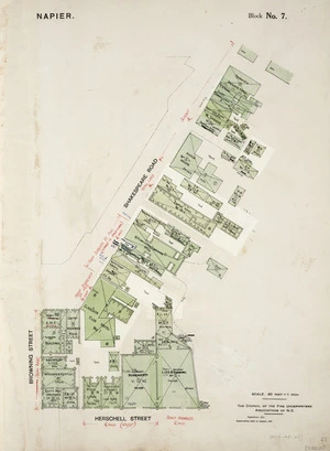 After the earthquake; Napier, map of Block No.7