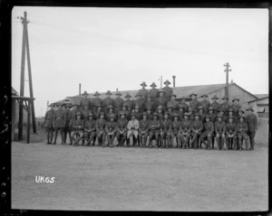 Officers at a New Zealand military camp in England, World War I