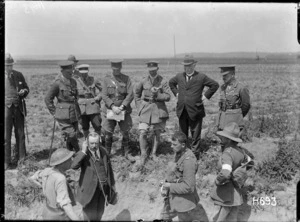Sir Joseph Ward listens to wireless reports during army exercises in France during World War I