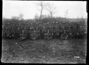 Soldiers of Hawkes Bay Company, the Wellington Regiment in France