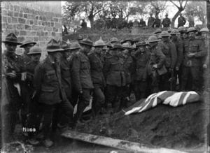 The funeral of Sergeant Henry Nicholas, VC, in World War I, France