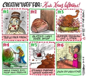 Six "creative 'uses' for Kiwi Xmas leftovers"