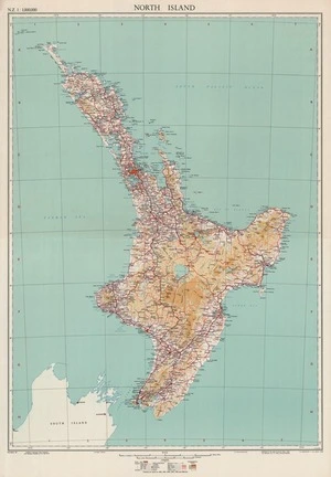 Map of North Island New Zealand.