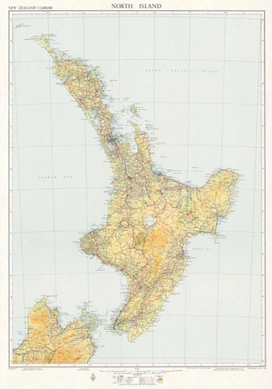 Map of North Island New Zealand.
