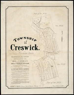 Township of Creswick, Tinakori Road / [surveyed by] George A. Beere.
