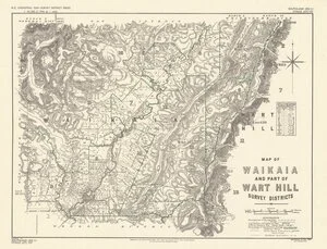 Map of Waikaia and part of Wart Hill survey districts [electronic resource].