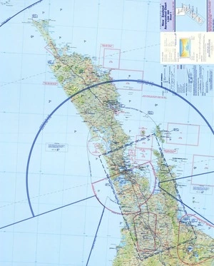 New Zealand aeronautical chart 1:500 000.