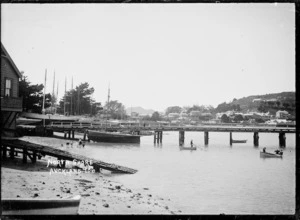 Devonport, Auckland, with Duders Wharf