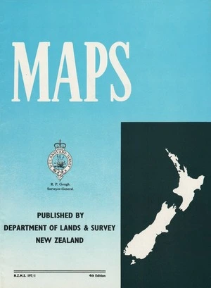 Maps published by Department of Lands & Survey, New Zealand.