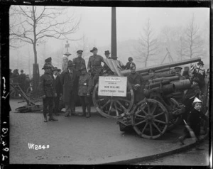 Field guns captured by New Zealanders in World War I on display in London