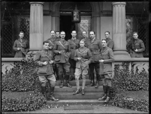 The Prince of Wales with Brigadier General Hart and New Zealand Rifle Brigade staff, Germany