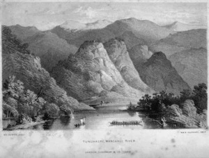 Power, William Tyrone, 1819-1911 :Tunuhaere, Wanganui River [1845?]. W. T. Power delt. M & N Hanhart imp. London, Longman & Co., 1849