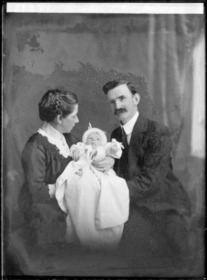 Frank James Denton, his wife, and baby