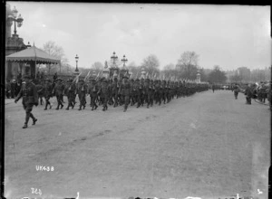 New Zealand Divisional troops in a victory march, London