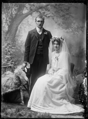 Wedding portrait, possibly Mr and Mrs Catenby