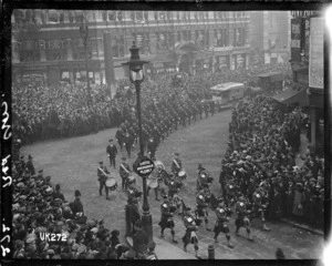 The Red Cross marching in London at the end of World War I