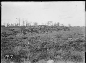 A well camouflaged dugout near Colincamps in World War I