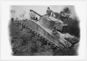 New Zealand tank, World War II, Faenza, Italy - Photograph taken by W K Lloyd