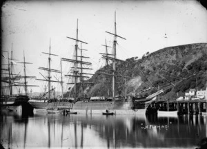 Sailing ship James Nicol Fleming berthed at Port Chalmers