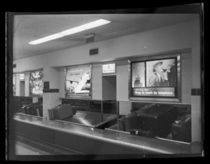 Advertisements in baggage claim area at San Francisco Airport, California, United States of America